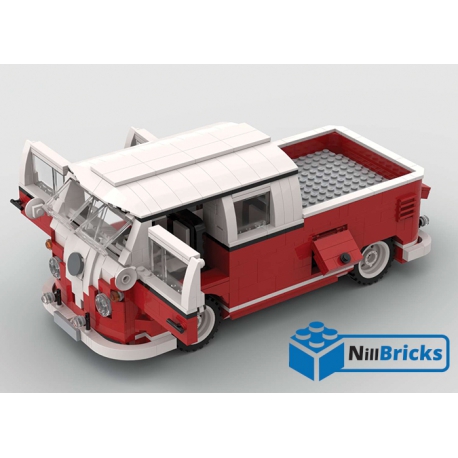 NOTICE DE MONTAGE NILLBRICKS LEGO COMBI VW DOUBLE CAB PICKUP ROUGE : NM00236