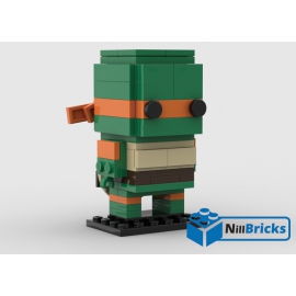 NOTICE DE MONTAGE NILLBRICKS LEGO BRICKHEADZ TORTUE NINJA 4 MICHAELANGELO : NM00318