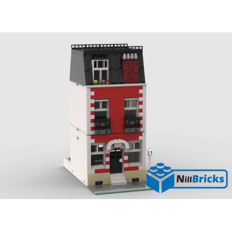 NOTICE DE MONTAGE NILLBRICKS LEGO MAISON DE VILLE 5 ROUGE : NM00354